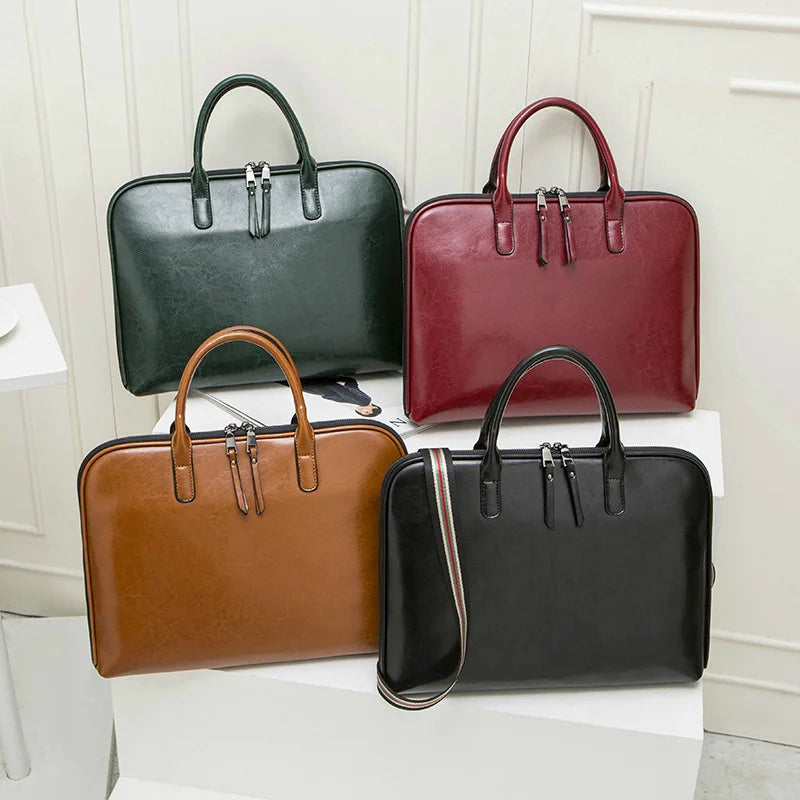 Genuine Leather Laptop Briefcase Handbags