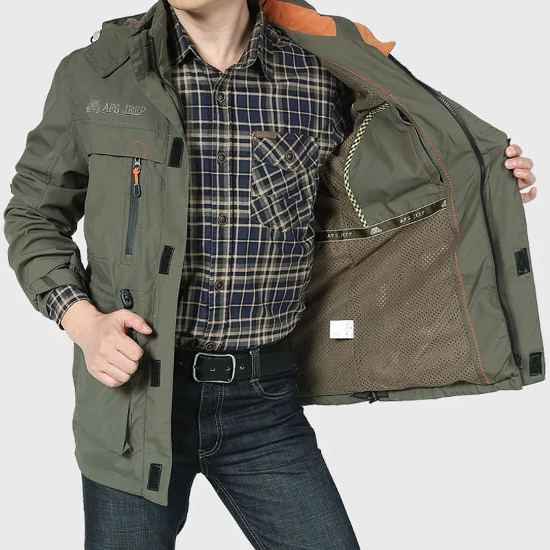 AFS JEEP Windbreaker Waterproof Military Men's Jacket