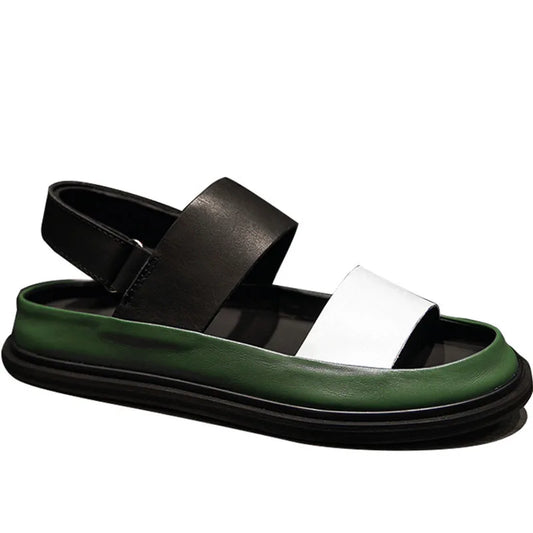 Italian New Men Thick Platform Mixed Colors Sandals