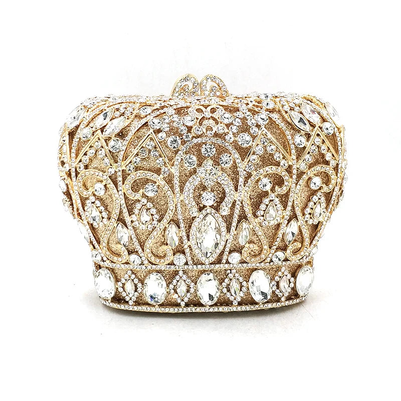 Royal Crown Crystal Minaudiere Assorted Colors Clutch