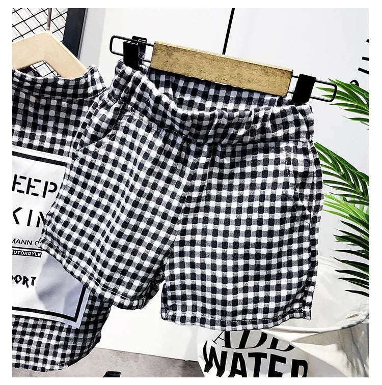 KEEP LOOKING Plaid 2pc Short Sest