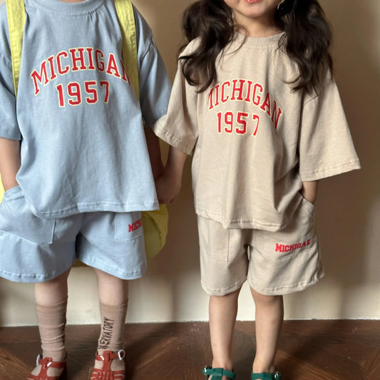 1957 Michigan Casual Children's Shorts + T-Shirt Set