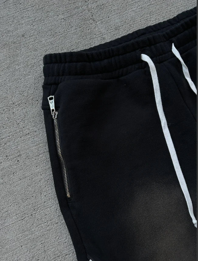 Baggy Casual Downside Zipper Decoration Sweatpants