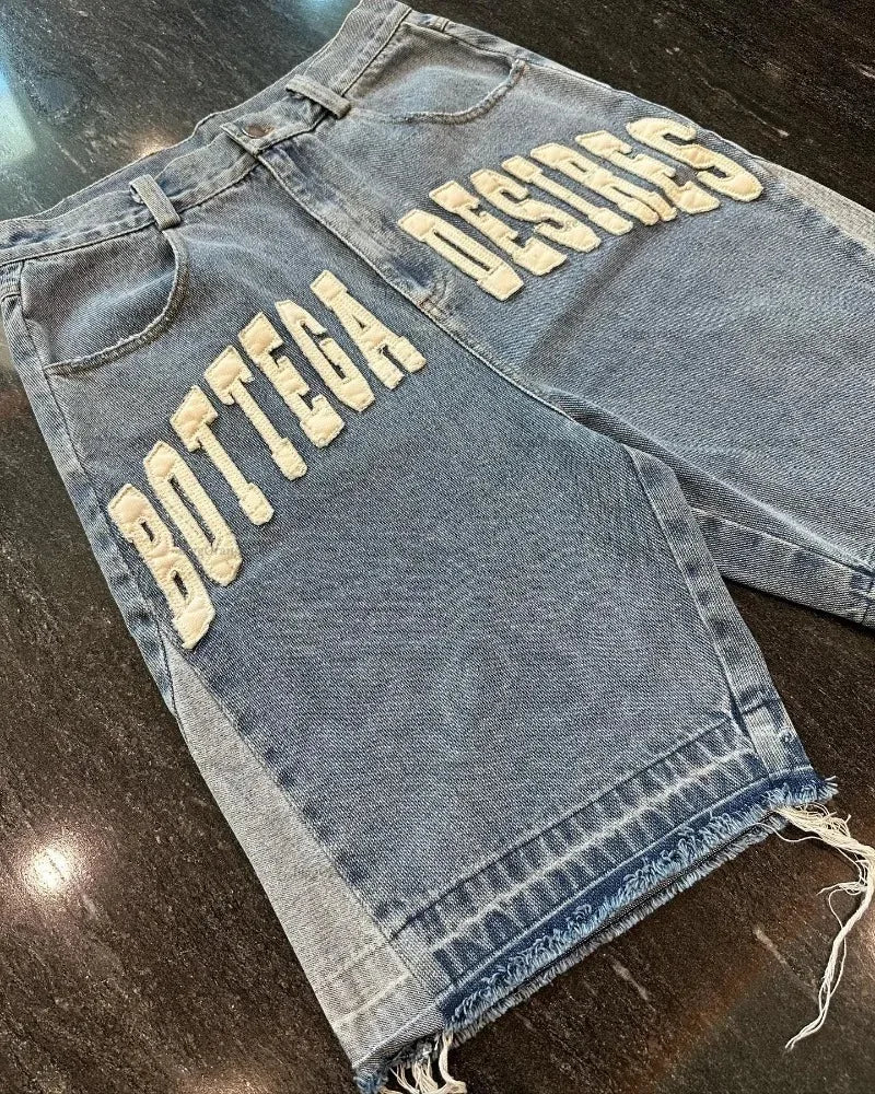 Y2K BOTTEGA Desires Denim Unisex Replica Shorts