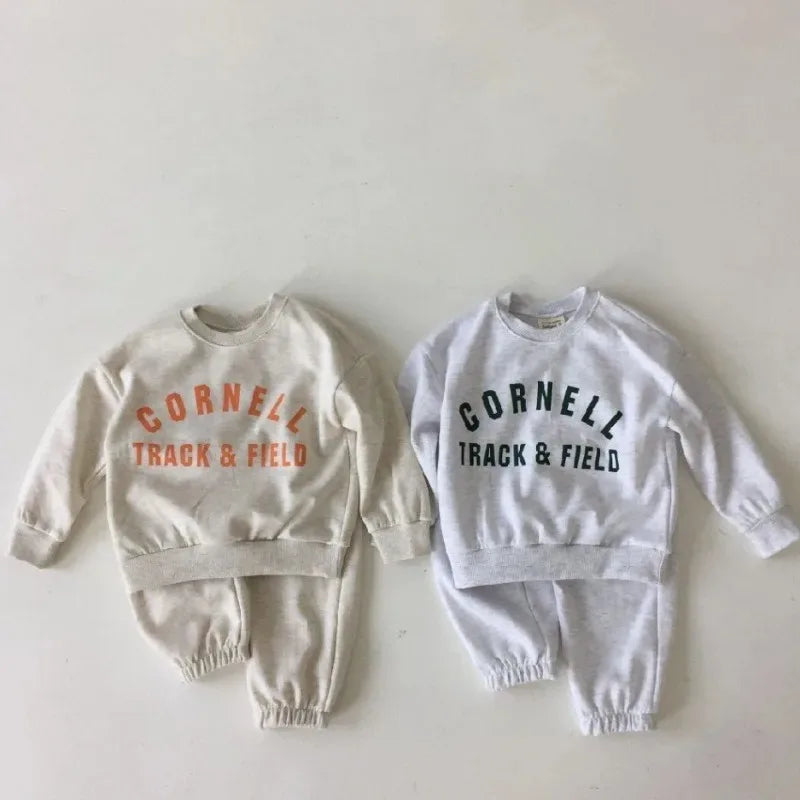 Cornell Track & Field Hoodie + Pants 2pc Kids Set 6M-6Y