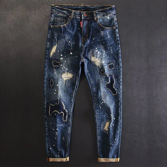 ICON Cropped Ripped Tapered Men's Jeans