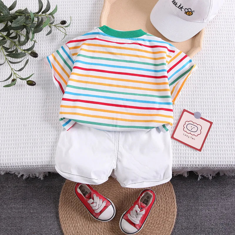 Koala Striped Boys T-shirts 2pc Toddler Set