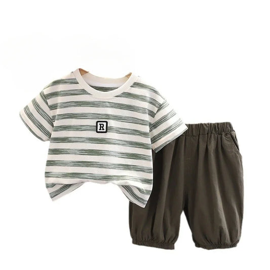 Big R Toddler Striped T-Shirt Shorts 2pc Set