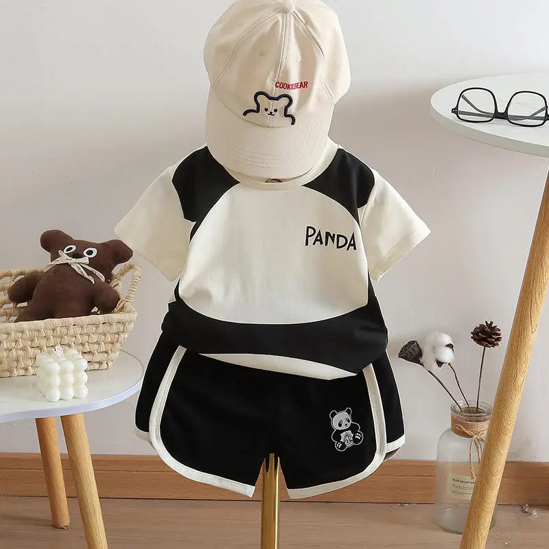 Big Panda Hat Boys & Girls Cotton T-Shirt Set