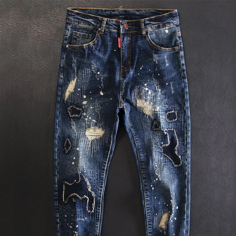 ICON Cropped Ripped Tapered Men's Jeans