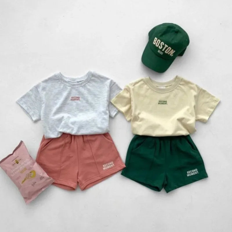 Second Moment T-shirt + Shorts 2pc Children's Set