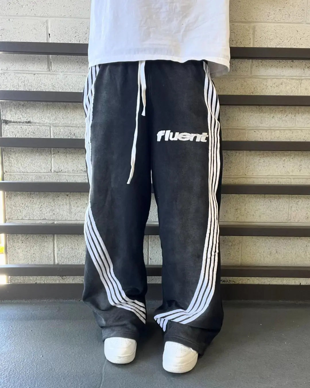 Retro Washed Striped Process Elastic Assorted Oversized Cargo Pants