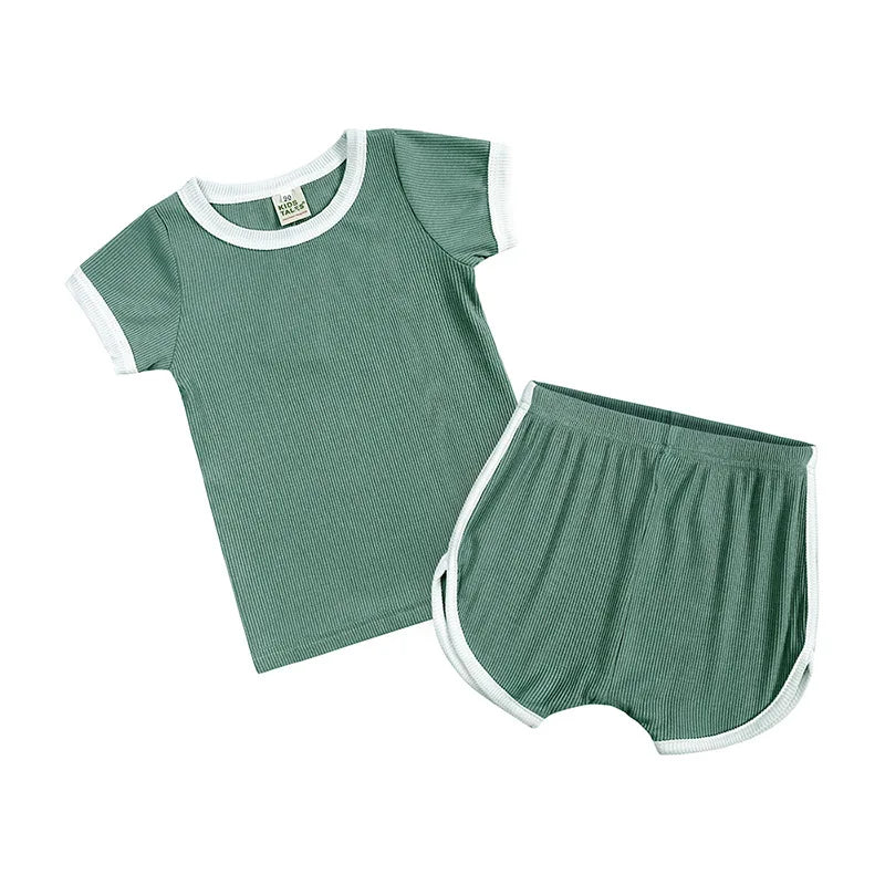 Summer Assorted Pajamas Girl's 2pc T-Shirts + Shorts Set 1-5Y