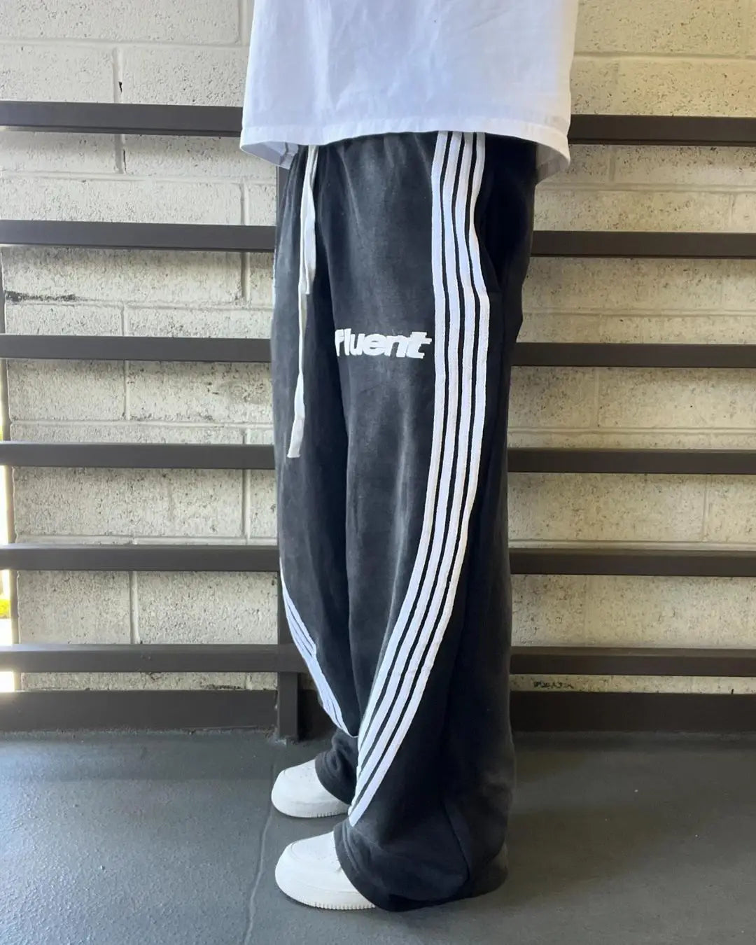 Retro Washed Striped Process Elastic Assorted Oversized Cargo Pants