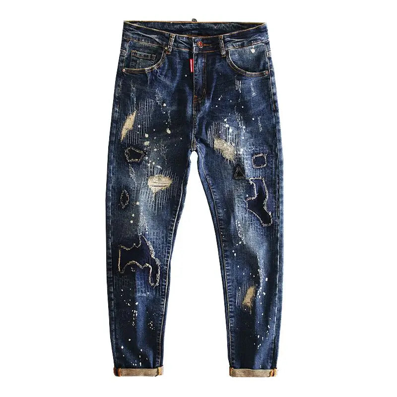 ICON Cropped Ripped Tapered Men's Jeans