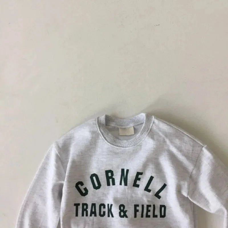 Cornell Track & Field Hoodie + Pants 2pc Kids Set 6M-6Y