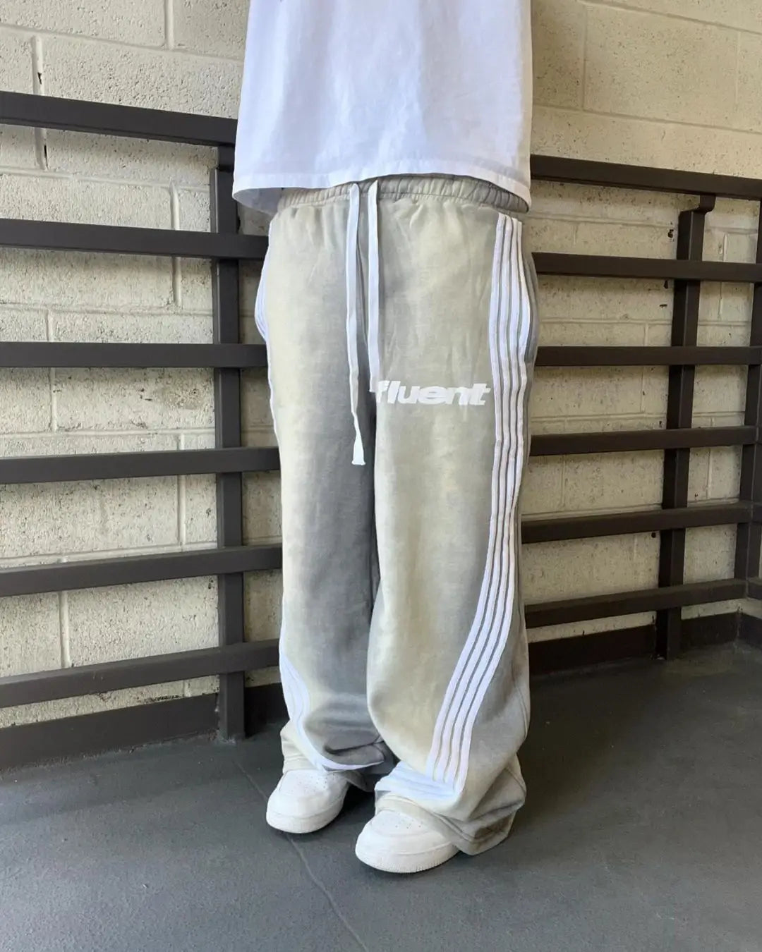 Retro Washed Striped Process Elastic Assorted Oversized Cargo Pants