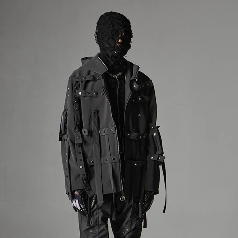 BLK Opening Ribbon Loose Tech Coat