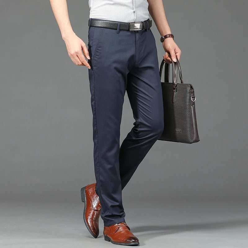 Spring Casual Men's Poplin Multi-Color Dress Pants